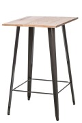 Stół Barowy Paris Wood metaliczny jesion - d2design